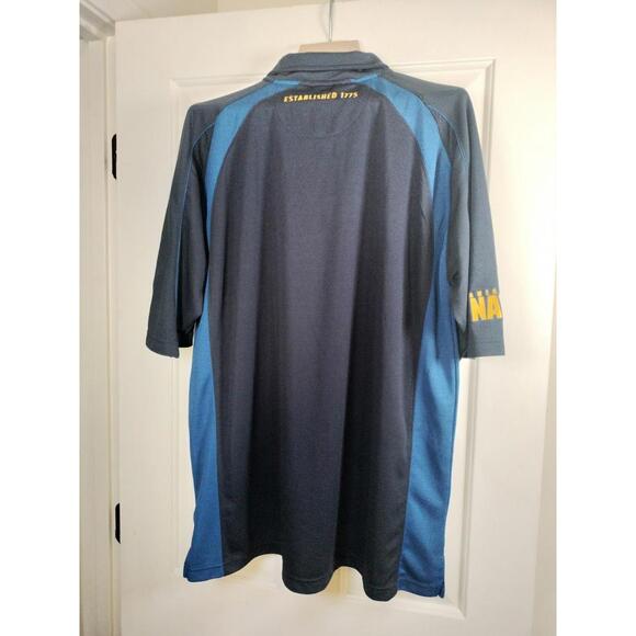 America's Navy Men's Performance Polo Shirt Blue Embroidered Logo Flag Sz XXL - Picture 2 of 12